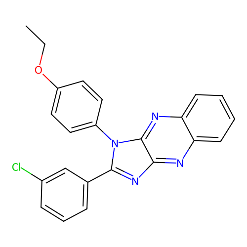 2-(3-chlorophenyl)-1-(4-ethoxyphenyl)-1H-imidazo[4,5-b]quinoxaline structure