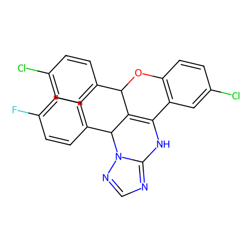 C24H15Cl2FN4O structure