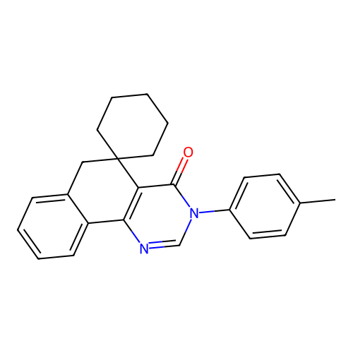 3-(p-tolyl)-3H-spiro[benzo[h]quinazoline-5,1'-cyclohexan]-4(6H)-one structure