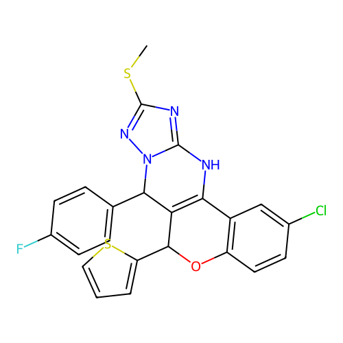 C23H16ClFN4OS2 structure