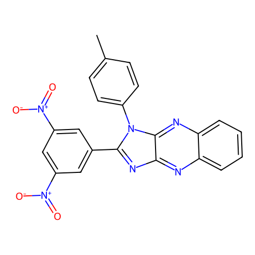 2-(3,5-dinitrophenyl)-1-(4-methylphenyl)-1H-imidazo[4,5-b]quinoxaline structure