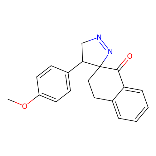4'-(4-Methoxyphenyl)spiro[3,4-dihydronaphthalene-2,5'-3,4-dihydropyrazole]-1-one structure