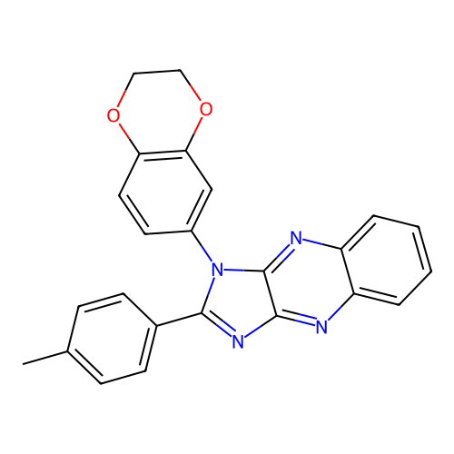1-(2,3-dihydro-1,4-benzodioxin-6-yl)-2-(4-methylphenyl)-1H-imidazo[4,5-b]quinoxaline structure