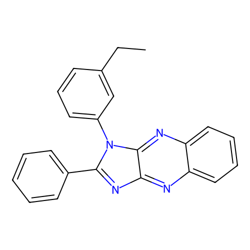 1-(3-ethylphenyl)-2-phenyl-1H-imidazo[4,5-b]quinoxaline structure