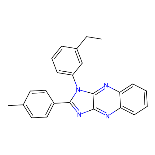 1-(3-ethylphenyl)-2-(4-methylphenyl)-1H-imidazo[4,5-b]quinoxaline structure