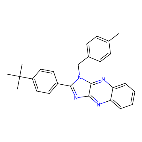 2-(4-tert-butylphenyl)-1-(4-methylbenzyl)-1H-imidazo[4,5-b]quinoxaline structure
