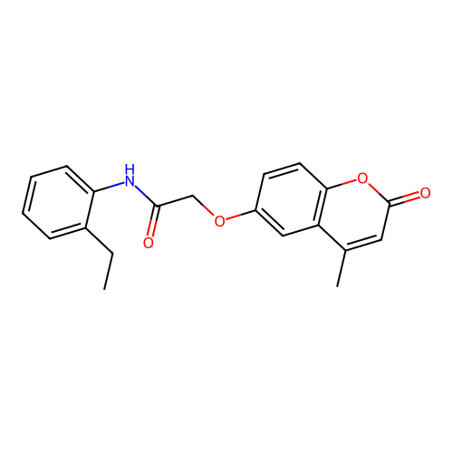 N-(2-ethylphenyl)-2-((4-methyl-2-oxo-2H-chromen-6-yl)oxy)acetamide structure
