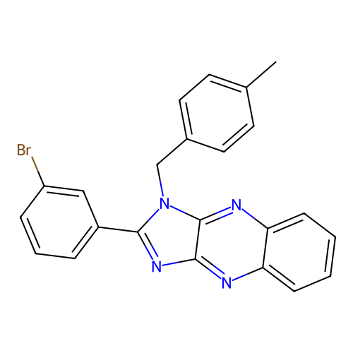 2-(3-bromophenyl)-1-(4-methylbenzyl)-1H-imidazo[4,5-b]quinoxaline structure