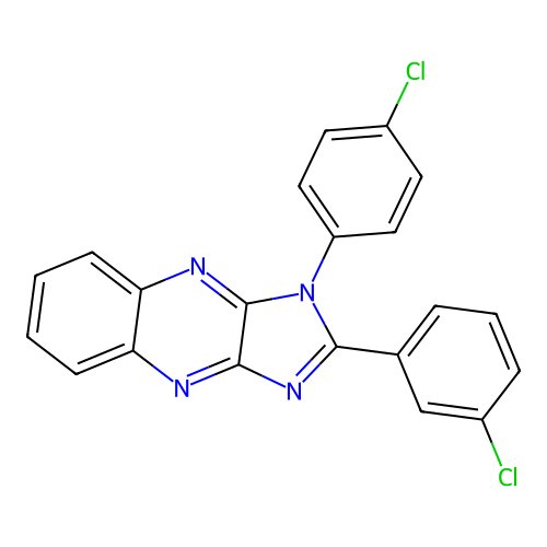 2-(3-chlorophenyl)-1-(4-chlorophenyl)-1H-imidazo[4,5-b]quinoxaline structure