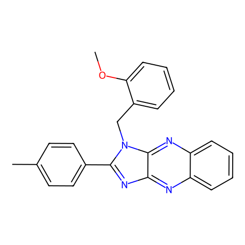 1-(2-methoxybenzyl)-2-(4-methylphenyl)-1H-imidazo[4,5-b]quinoxaline structure