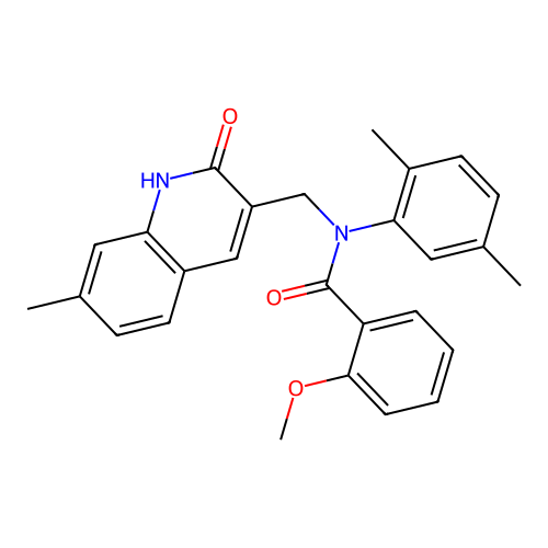 N-(2,5-dimethylphenyl)-2-methoxy-N-[(7-methyl-2-oxo-1H-quinolin-3-yl)methyl]benzamide structure