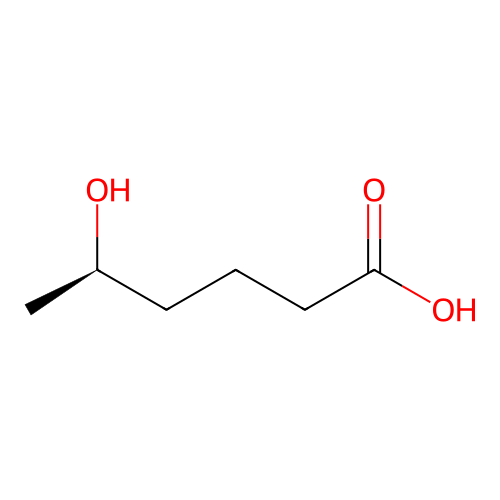 (5R)-5-hydroxyhexanoic acid structure