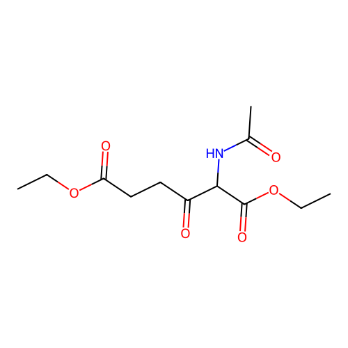 Diethyl 2-acetamido-3-oxohexanedioate structure