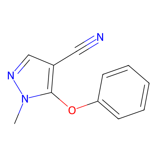 1-Methyl-5-phenoxy-1H-pyrazole-4-carbonitrile structure