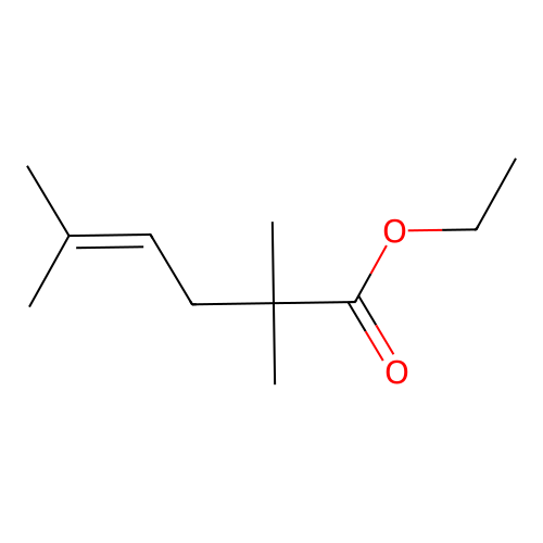 4-Hexenoic acid, 2,2,5-trimethyl-, ethyl ester structure
