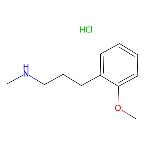 Propylamine, 3-(o-methoxyphenyl)-N-methyl-, hydrochloride structure