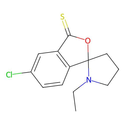 Spiro(benzo(c)thiophene-1(3H),2'-pyrrolidin)-3-one, 5-chloro-1'-ethyl- structure
