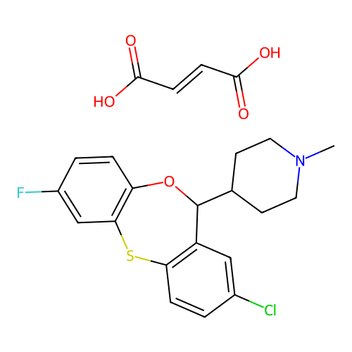 C19H19ClFNOS.C4H4O4 structure