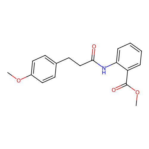 Methyl 2-[3-(4-methoxyphenyl)propanoylamino]benzoate structure