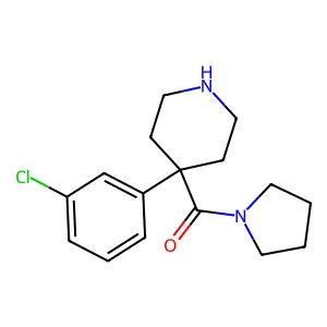 1-((4-(3-Chlorophenyl)-4-piperidyl)carbonyl)pyrrolidine structure