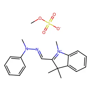 1,3,3-trimethyl-2-[(methylphenylhydrazono)methyl]-3H-indolium methyl sulphate structure