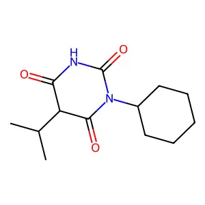 1-环己基-5-异丙基巴比妥酸 structure