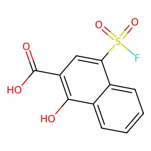 4-(Fluorosulfonyl)-1-hydroxy-2-naphthalenecarboxylic acid structure