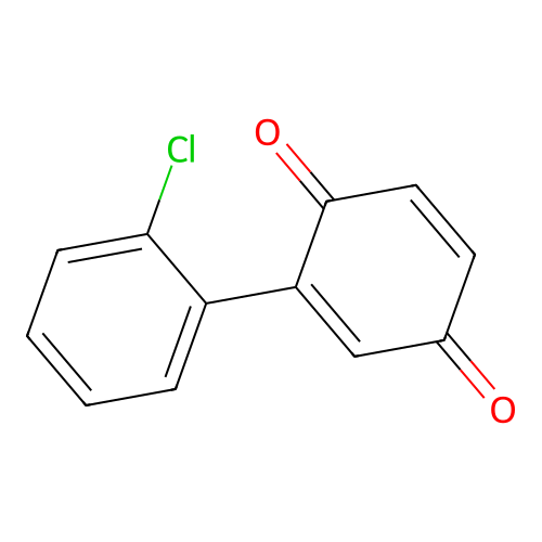 2,5-Cyclohexadiene-1,4-dione, 2-(2-chlorophenyl)- structure