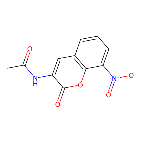 N-(8-Nitro-2-oxo-2H-1-benzopyran-3-yl)acetamide structure