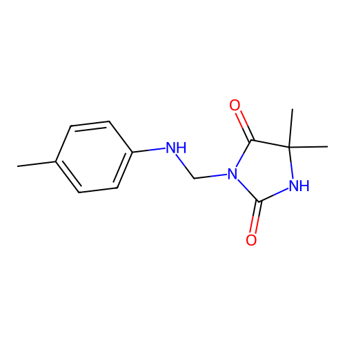 3-p-Toluidinomethyl-5,5-dimethyl-hydantoin structure