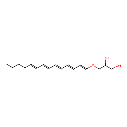 1-(1-glycero)Tetradeca-1,3,5,7,9-pentaene structure