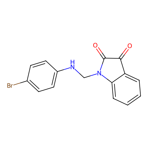 1-[(4-Bromoanilino)methyl]indole-2,3-dione structure