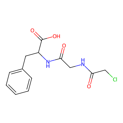 Chloroacetylglycyl-D,L-phenylalanine structure