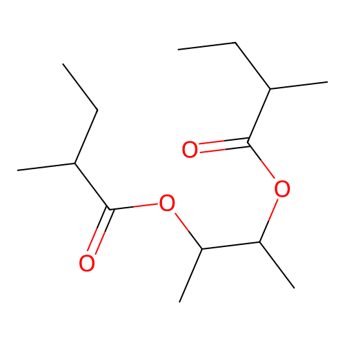 Butane-2,3-diyl bis(2-methylbutanoate) structure