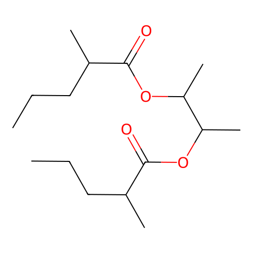 Butane-2,3-diyl bis(2-methylpentanoate) structure