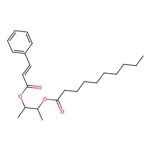 3-(3-Phenylprop-2-enoyloxy)butan-2-yl decanoate structure