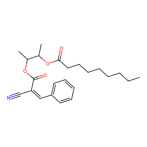 3-(2-Cyano-3-phenylprop-2-enoyl)oxybutan-2-yl nonanoate structure