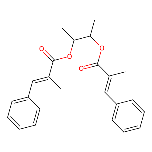 2-Propenoic acid, 2-methyl-3-phenyl-, 1,2-dimethyl-1,2-ethanediyl ester structure