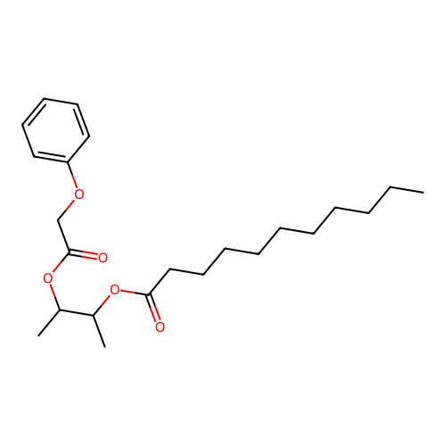 Undecanoic acid, 1-methyl-2-((phenoxyacetyl)oxy)propyl ester structure