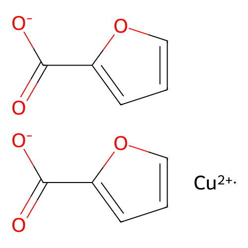 Copper, bis(2-furancarboxylato-O(sup 1),O(sup 2))- structure