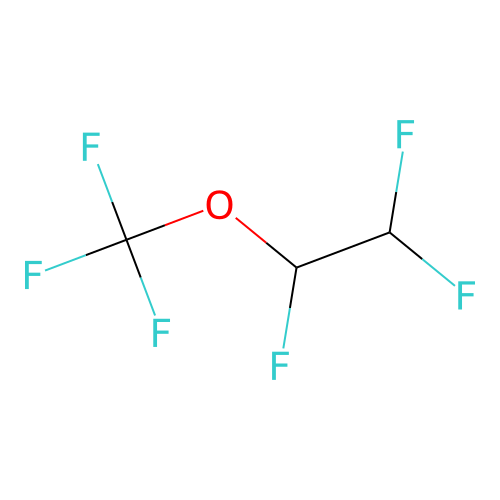 1,2,2-Trifluoroethyl trifluoromethyl ether structure