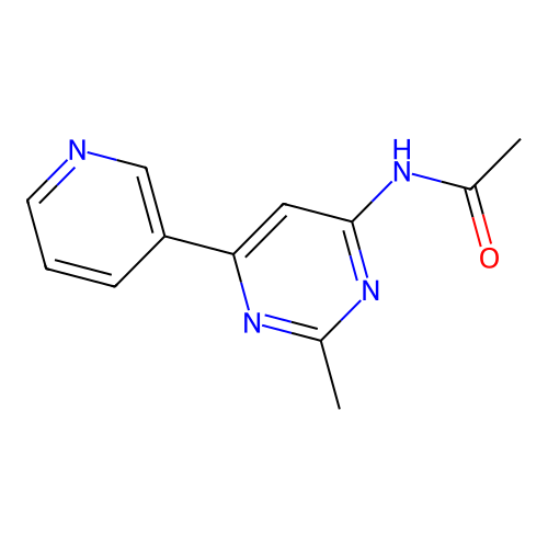 N-(2-甲基-6-吡啶-3-基嘧啶-4-基)乙酰胺 structure