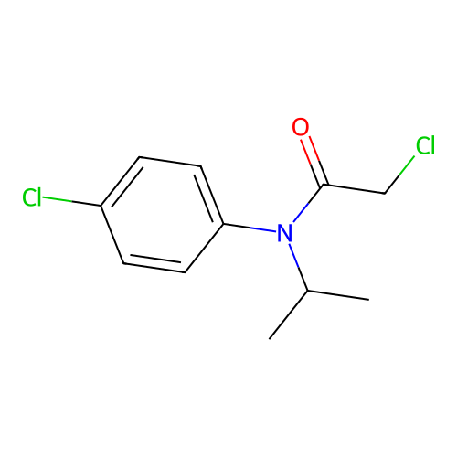 2-chloro-N-(4-chlorophenyl)-N-(1-methylethyl)acetamide structure