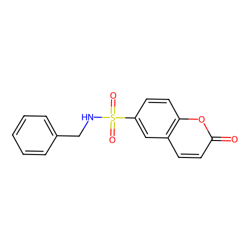 N-benzyl-2-oxo-2H-chromene-6-sulfonamide structure