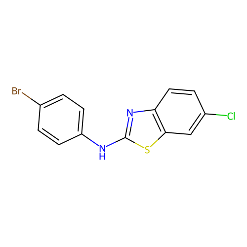 N-(4-bromophenyl)-6-chloro-1,3-benzothiazol-2-amine structure