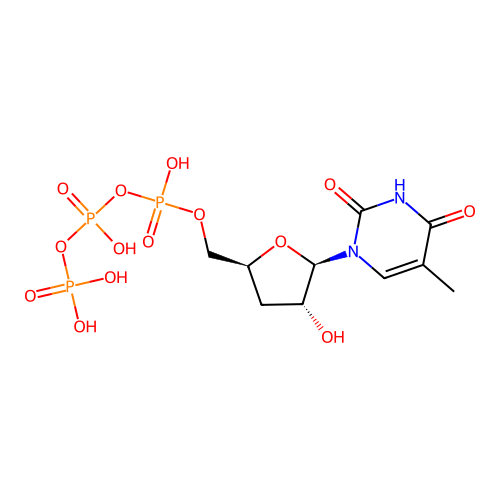 3'-Deoxythymidine-5'-triphosphate structure