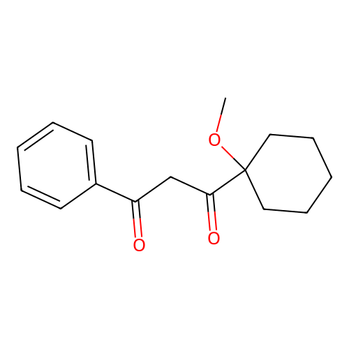 1-(1-Methoxycyclohexyl)-3-phenylpropane-1,3-dione structure
