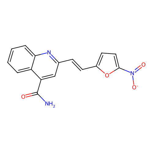 4-Quinolinecarboxamide, 2-(5-nitro-2-furylvinyl)- structure