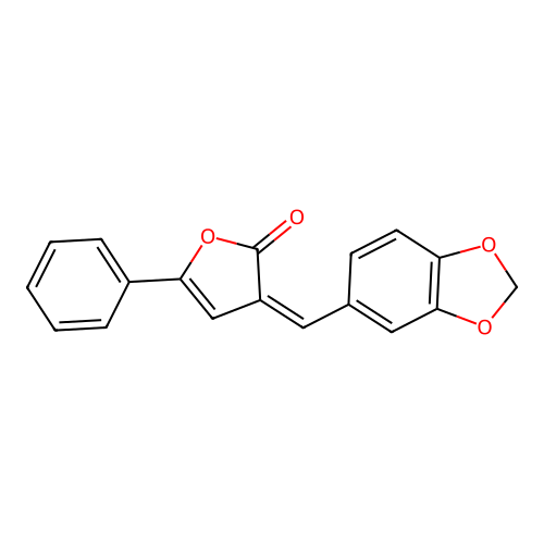 3-Benzo[1,3]dioxol-5-ylmethylene-5-phenyl-3H-furan-2-one structure