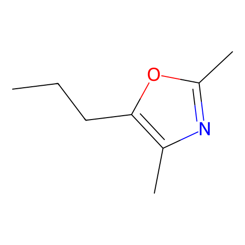 2,4-Dimethyl-5-propyloxazole structure